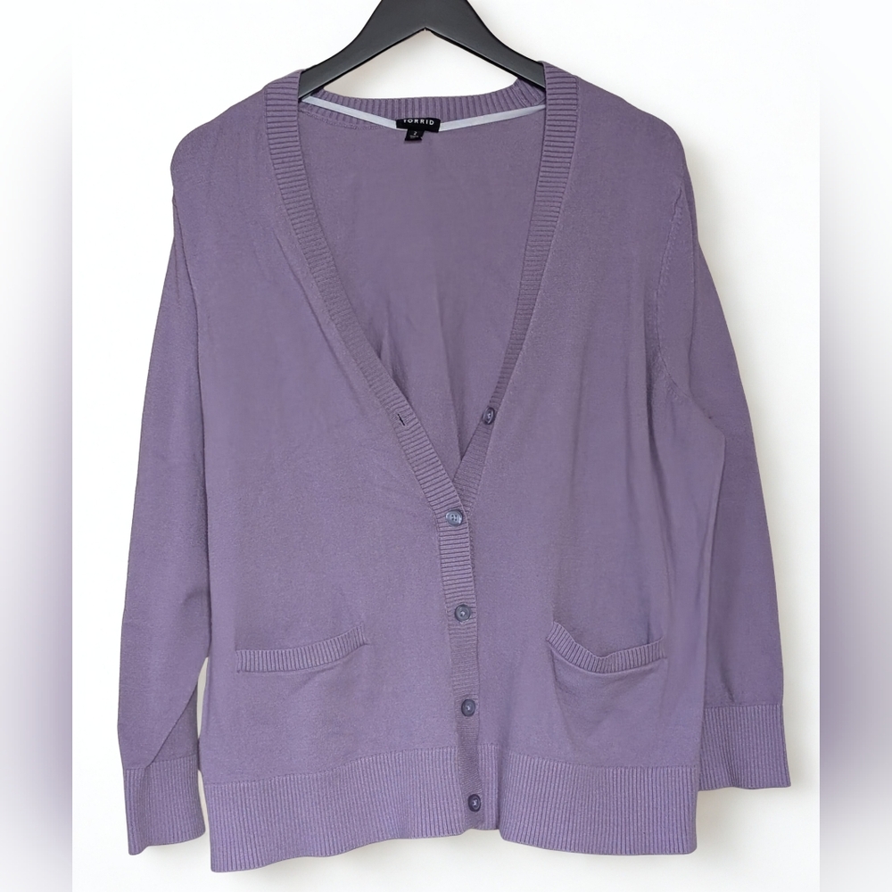 Torrid Lavender Cardigan Sweater